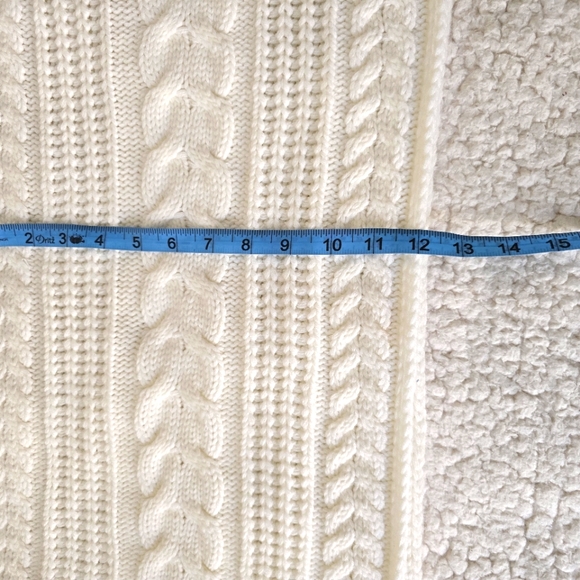 Winter White Cable Knit Infinity Scarf - Picture 9 of 10